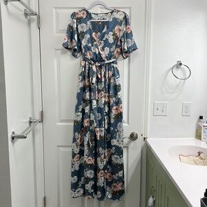 Blue Baltic Born floral maxi dress